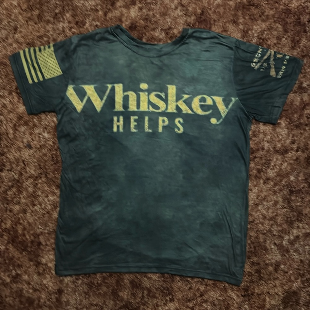 Gruntstyle Whiskey Helps T-Shirt. Size Large